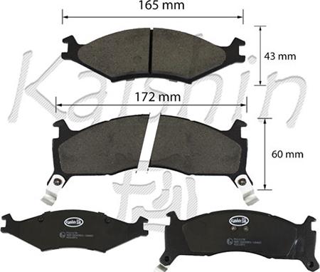 Kaishin FK11178 - Brake Pad Set, disc brake autospares.lv