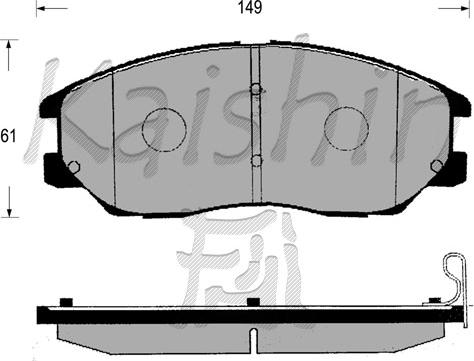 Kaishin FK11173 - Brake Pad Set, disc brake autospares.lv