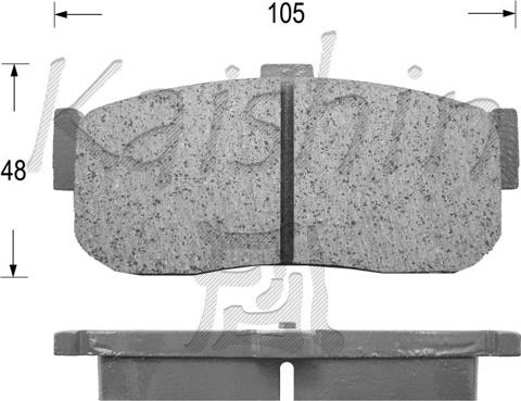 Kaishin FK1185 - Brake Pad Set, disc brake autospares.lv