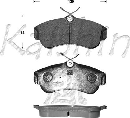 Kaishin FK1180 - Brake Pad Set, disc brake autospares.lv