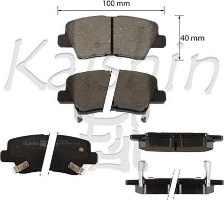 Kaishin FK11355 - Brake Pad Set, disc brake autospares.lv
