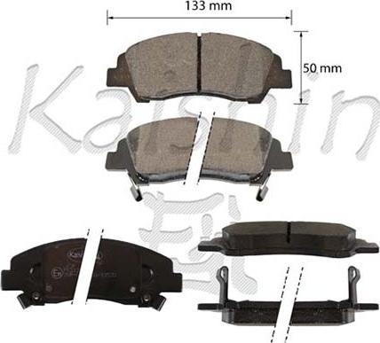 Kaishin FK11358 - Brake Pad Set, disc brake autospares.lv
