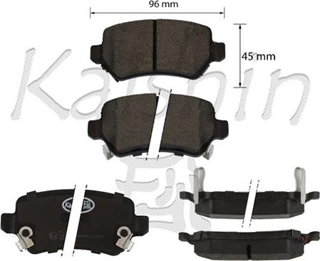 Kaishin FK11335 - Brake Pad Set, disc brake autospares.lv