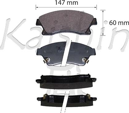 Kaishin FK11291 - Brake Pad Set, disc brake autospares.lv