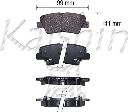 Kaishin FK11297 - Brake Pad Set, disc brake autospares.lv