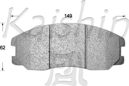 Kaishin FK11242 - Brake Pad Set, disc brake autospares.lv