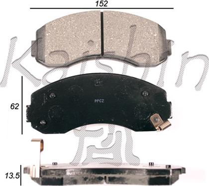 Kaishin FK11204 - Brake Pad Set, disc brake autospares.lv