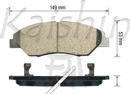 Kaishin FK11207 - Brake Pad Set, disc brake autospares.lv