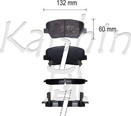 Kaishin FK11283 - Brake Pad Set, disc brake autospares.lv