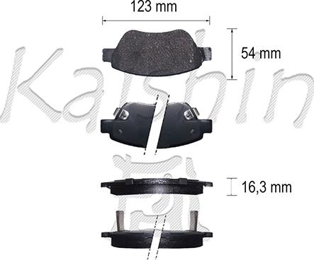 Kaishin FK11227 - Brake Pad Set, disc brake autospares.lv