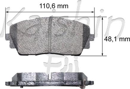 Kaishin FK11274 - Brake Pad Set, disc brake autospares.lv