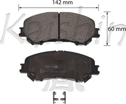 Kaishin FK1339 - Brake Pad Set, disc brake autospares.lv