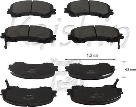 Kaishin FK1336 - Brake Pad Set, disc brake autospares.lv