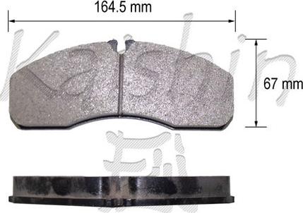 Kaishin FK1290 - Brake Pad Set, disc brake autospares.lv