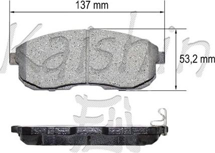 Kaishin FK1241 - Brake Pad Set, disc brake autospares.lv