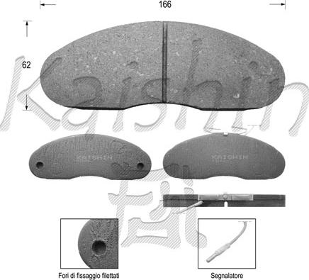 Kaishin FK1269 - Brake Pad Set, disc brake autospares.lv