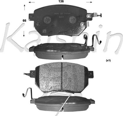 Kaishin FK1264 - Brake Pad Set, disc brake autospares.lv