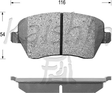 Kaishin FK1261 - Brake Pad Set, disc brake autospares.lv