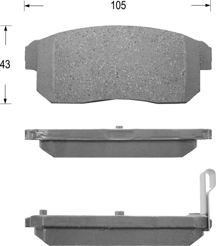 Kaishin FK1239 - Brake Pad Set, disc brake autospares.lv