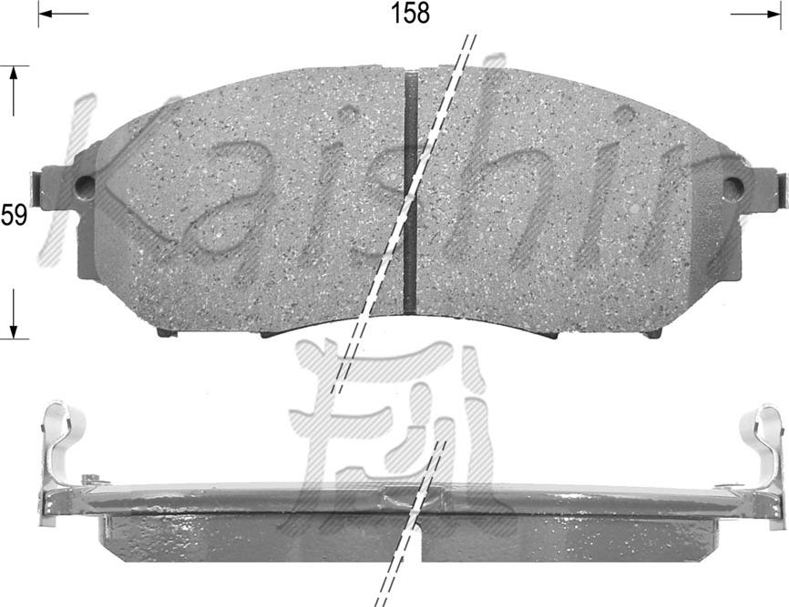 Kaishin FK1231 - Brake Pad Set, disc brake autospares.lv