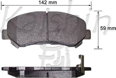 Kaishin FK1276 - Brake Pad Set, disc brake autospares.lv