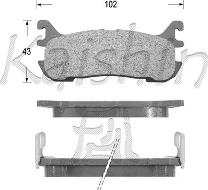 Kaishin FK3094 - Brake Pad Set, disc brake autospares.lv