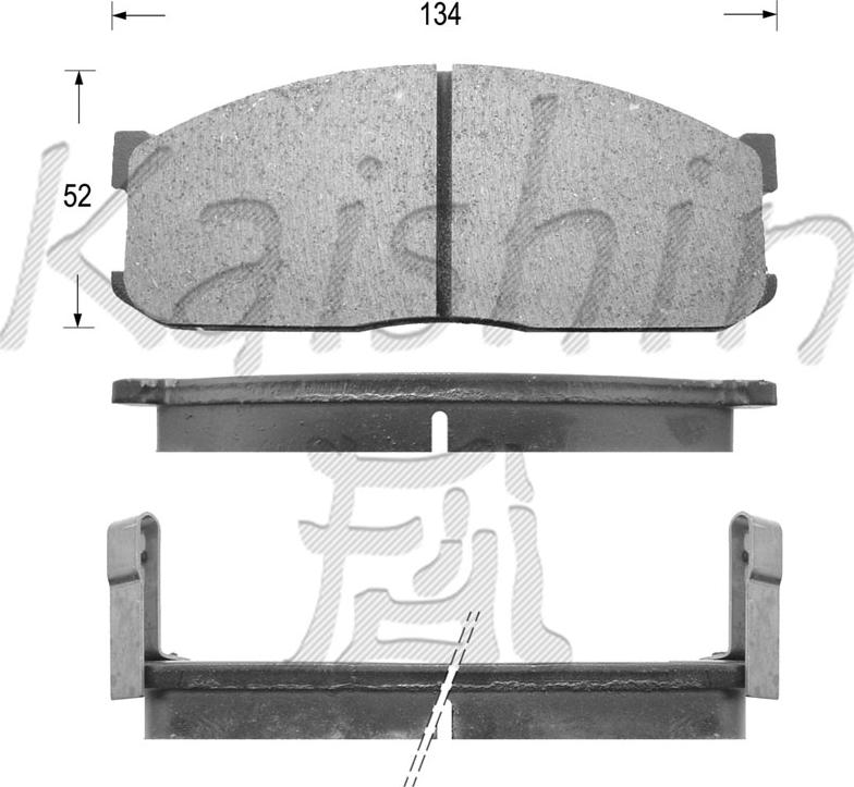 Kaishin FK3047 - Brake Pad Set, disc brake autospares.lv