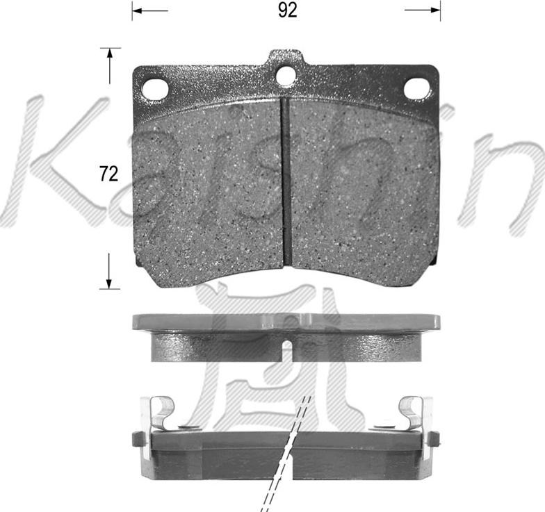 Kaishin FK3066 - Brake Pad Set, disc brake autospares.lv