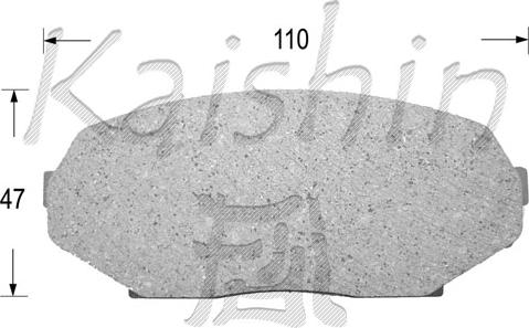 Kaishin FK3061 - Brake Pad Set, disc brake autospares.lv