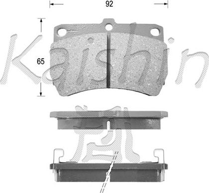 Kaishin FK3062 - Brake Pad Set, disc brake autospares.lv