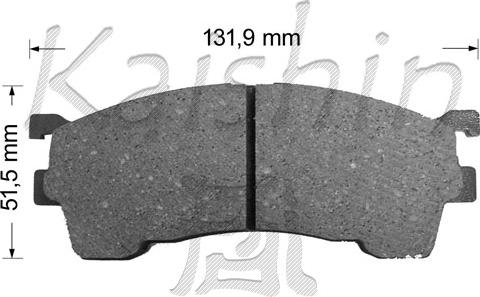 Kaishin FK3084 - Brake Pad Set, disc brake autospares.lv