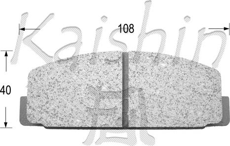 Kaishin FK3027 - Brake Pad Set, disc brake autospares.lv