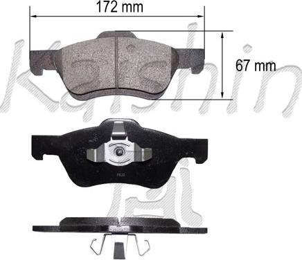 Kaishin FK3149 - Brake Pad Set, disc brake autospares.lv