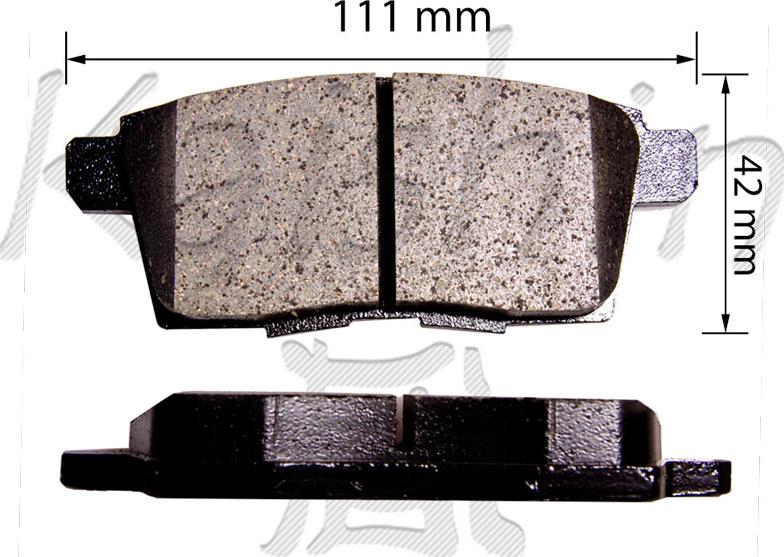 Kaishin FK3143 - Brake Pad Set, disc brake autospares.lv