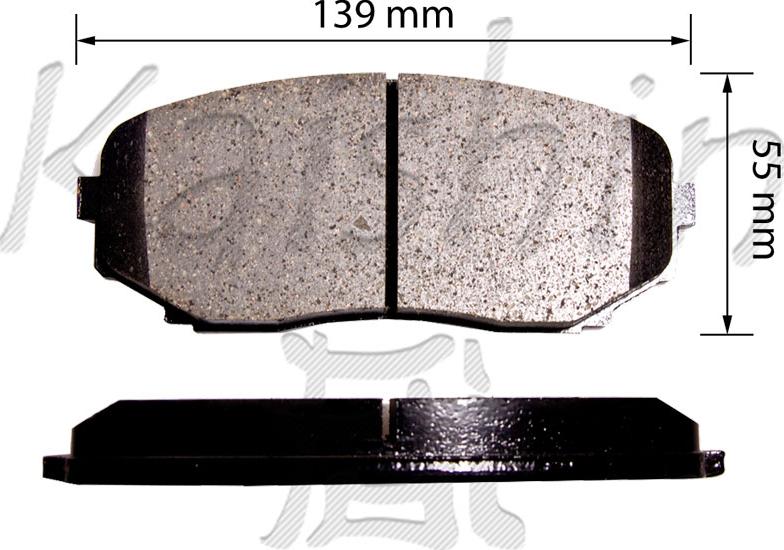 Kaishin FK3142 - Brake Pad Set, disc brake autospares.lv