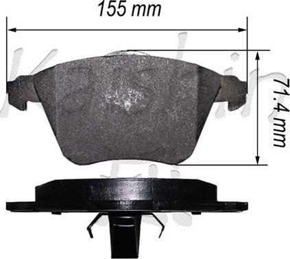 Kaishin FK3153 - Brake Pad Set, disc brake autospares.lv