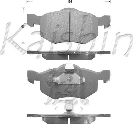 Kaishin FK3114 - Brake Pad Set, disc brake autospares.lv