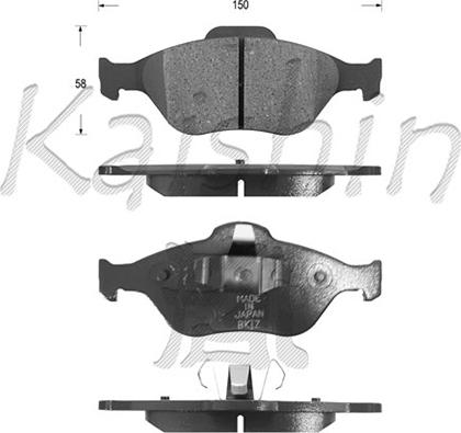 Kaishin FK3120 - Brake Pad Set, disc brake autospares.lv