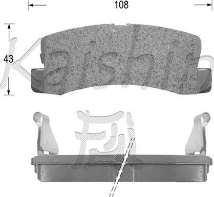 Kaishin FK2053 - Brake Pad Set, disc brake autospares.lv