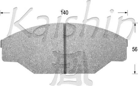 Kaishin FK2069 - Brake Pad Set, disc brake autospares.lv