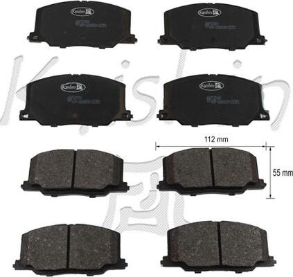 Kaishin FK2065 - Brake Pad Set, disc brake autospares.lv