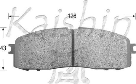 Kaishin FK2062 - Brake Pad Set, disc brake autospares.lv