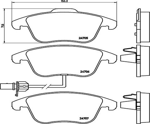 Kaishin FK20093 - Brake Pad Set, disc brake autospares.lv