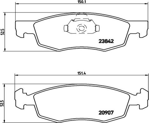 Kaishin FK20053 - Brake Pad Set, disc brake autospares.lv