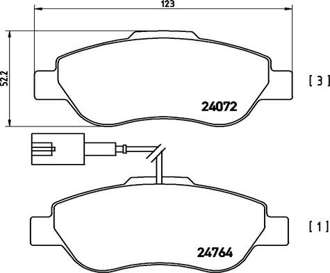 Kaishin FK20005 - Brake Pad Set, disc brake autospares.lv