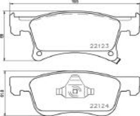 Kaishin FK20089 - Brake Pad Set, disc brake autospares.lv