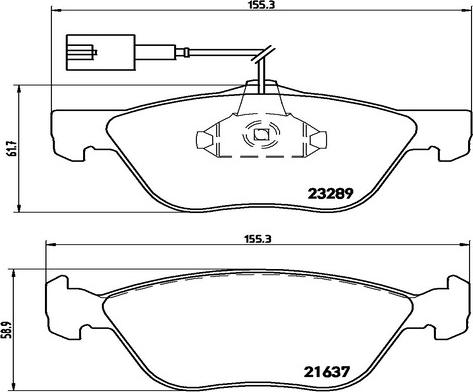 Kaishin FK20024 - Brake Pad Set, disc brake autospares.lv