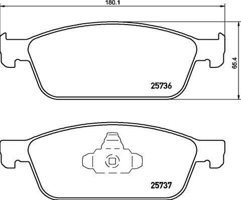 Kaishin FK20075 - Brake Pad Set, disc brake autospares.lv