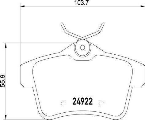 Kaishin FK20070 - Brake Pad Set, disc brake autospares.lv