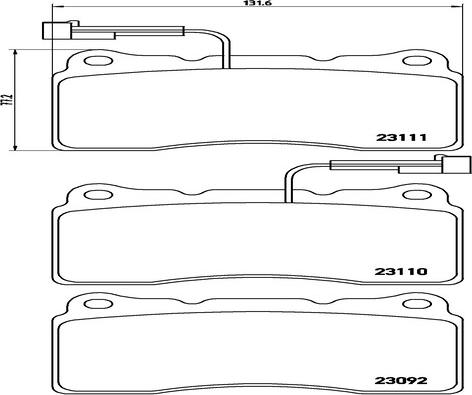 Kaishin FK20142 - Brake Pad Set, disc brake autospares.lv